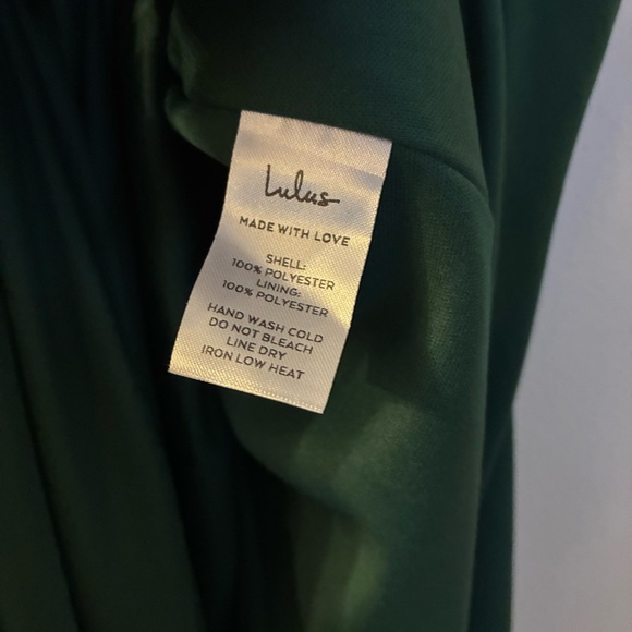 LULUS Still the One Maxi Dress Gown Emerald Green Floral Satin Wedding Guest S - Picture 9 of 13